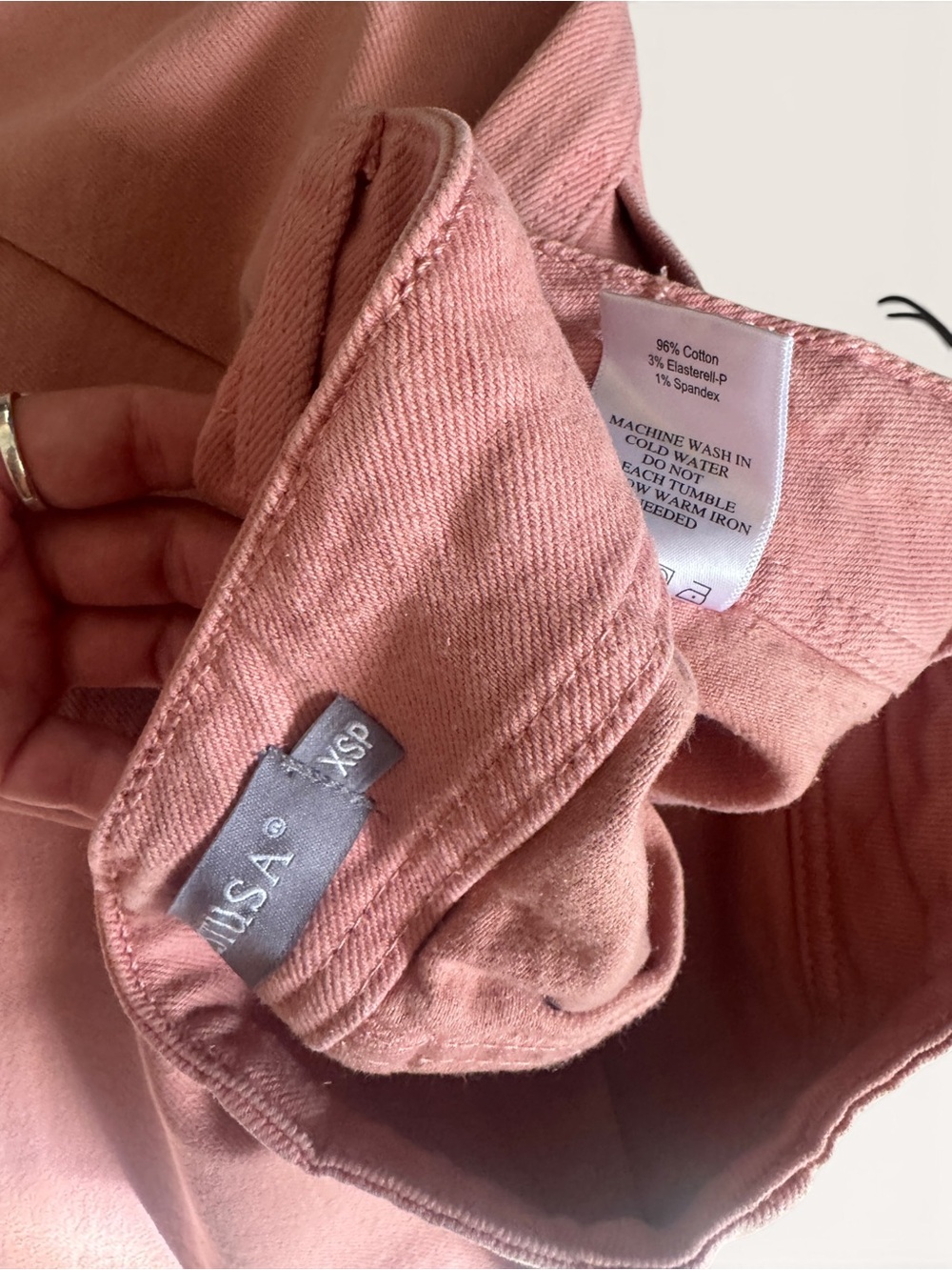 NEW Just USA x Stitch Fix Dusty Pink Denim Patch-Pocket Mini Skirt, XSP - Picture 3 of 7